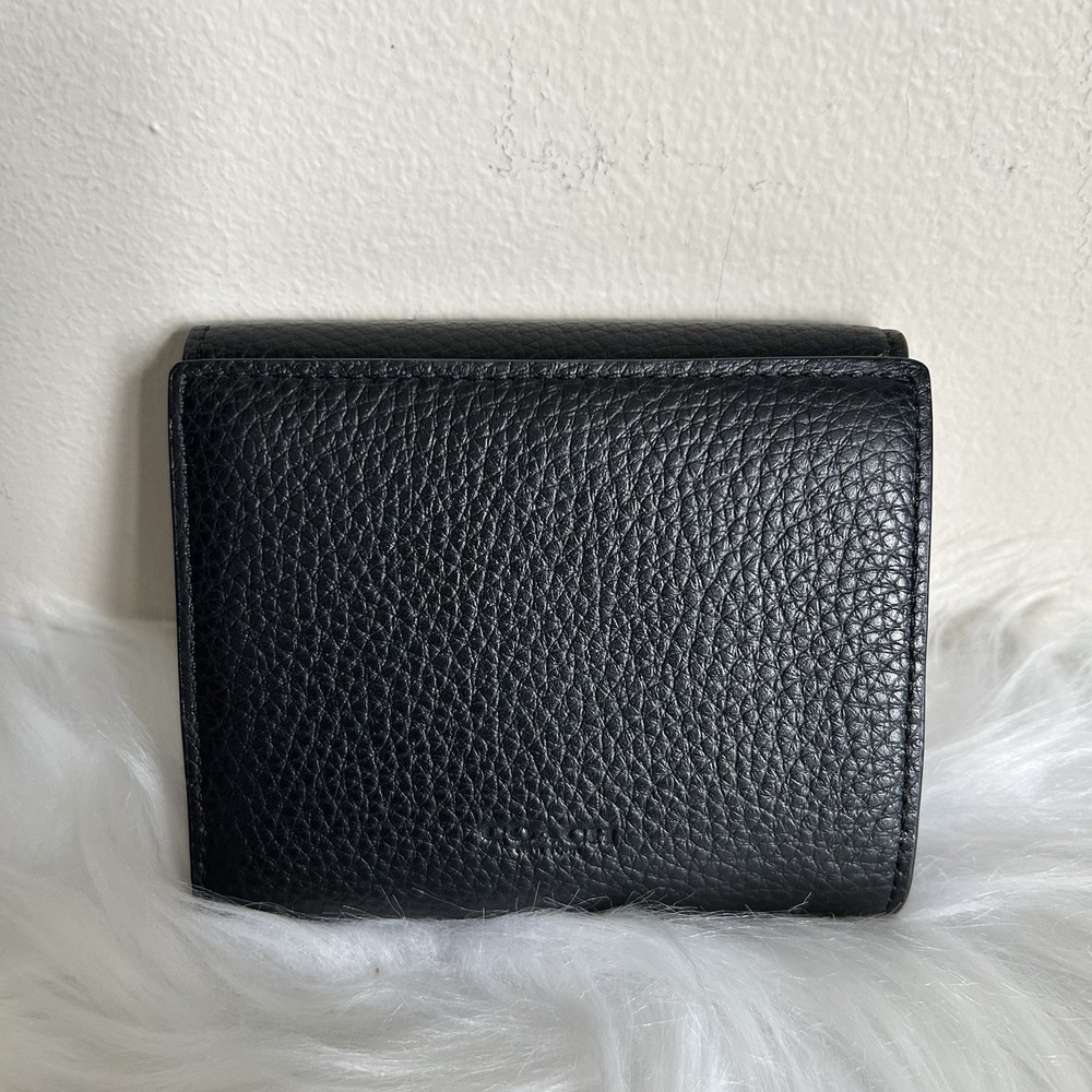 Coach Georgie Small Wallet Brown Black Signature Leather 7250 NEW - Picture 2 of 7